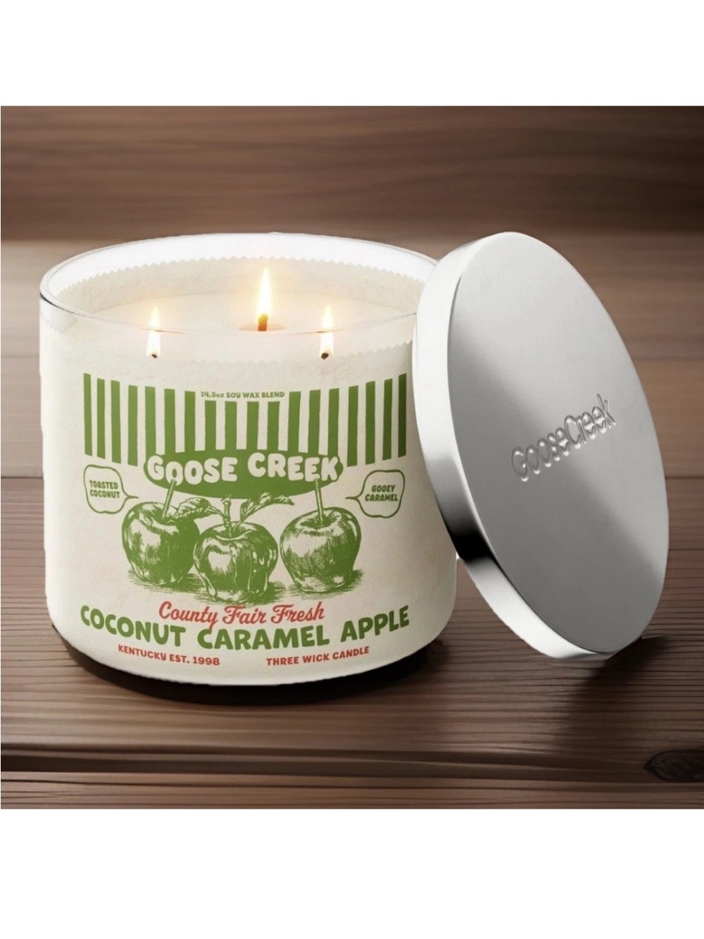 Goose Creek 3-Wick Candle- Coconut Caramel Apple (14.5 oz)